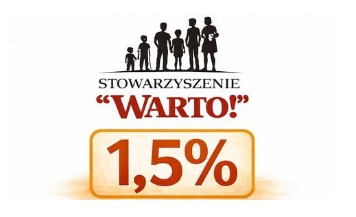 Zachęcamy Państwa do&nbsp;przekazania 1,5% podatku na&nbsp;Stowarzyszenie „Warto!”